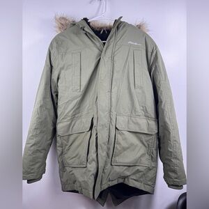 Eddie Bauer Men's Olive Hooded Parka